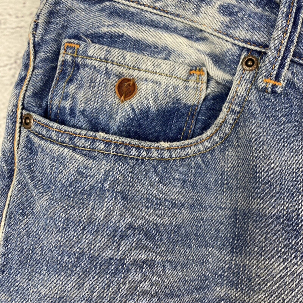 MAISON Scotch Amsterdam Blauw Distressed Straight Jeans Size 28 - Picture 6 of 8